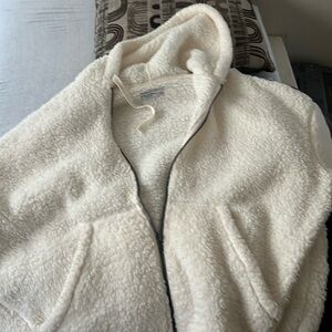 White fuzzy jacket